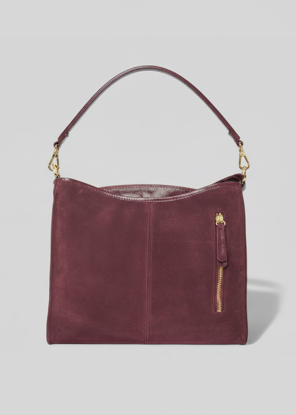 The Trend Large Suede Bag in Bordo
