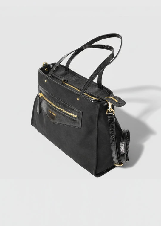 The Trend Large Suede Bag in Black