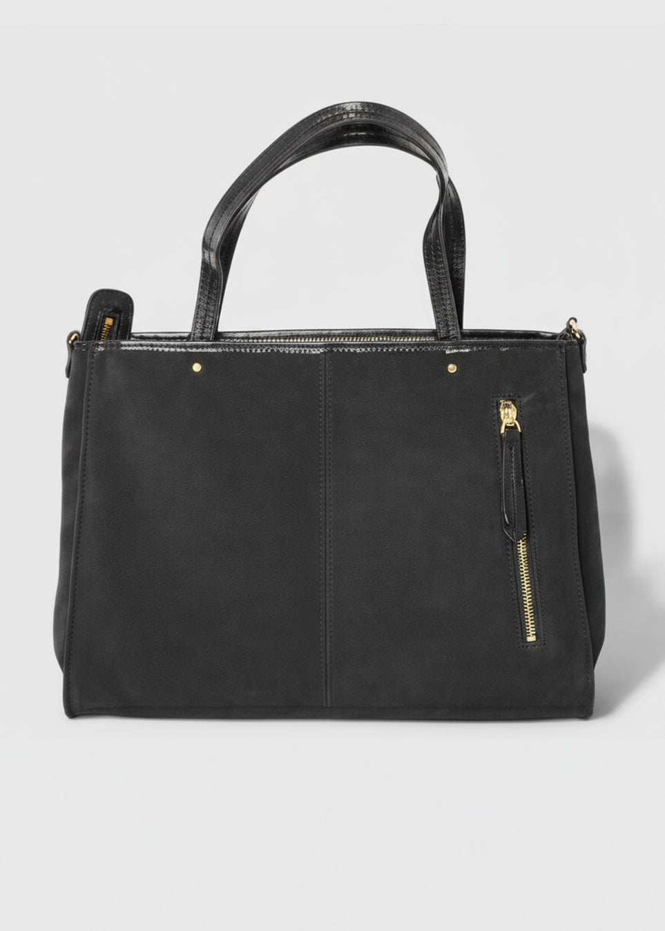 The Trend Large Suede Bag in Black