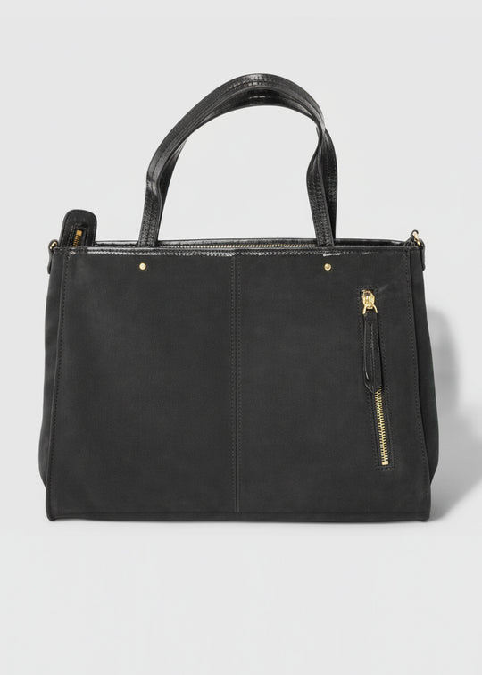 The Trend Large Suede Bag in Black