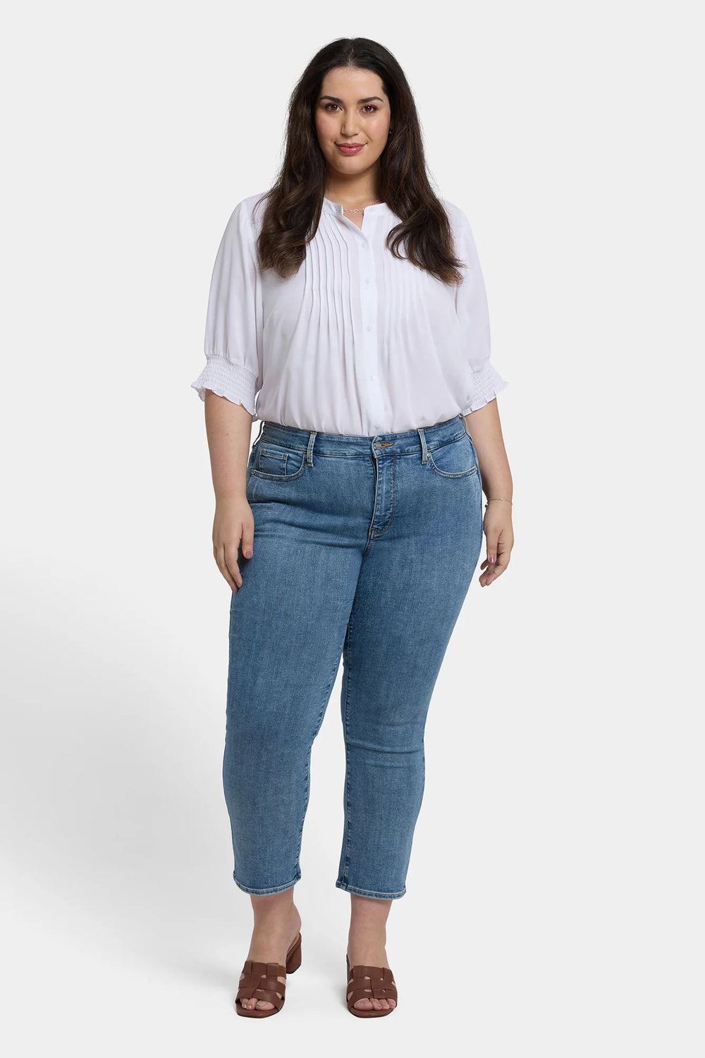 NYDJ Marilyn Straight Ankle Jean in Minorca Isle