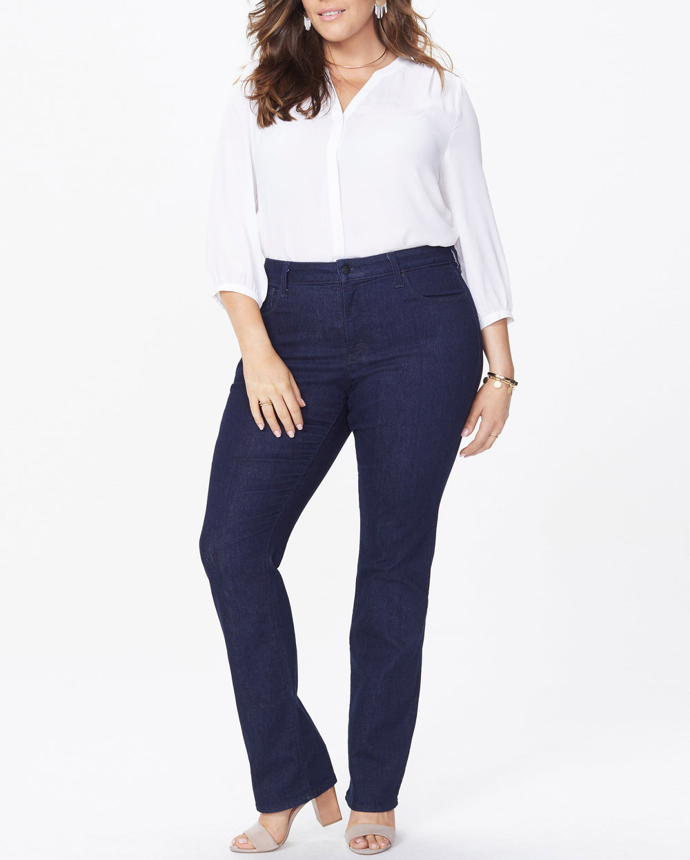 NYDJ Marilyn Straight Jeans in Rinse