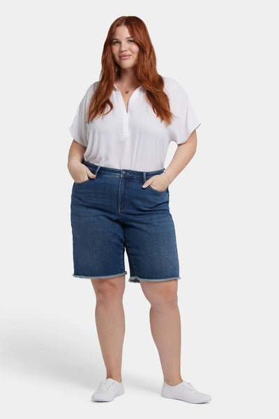 NYDJ Lilly Frayed Hem Shorts in Rio Rapids