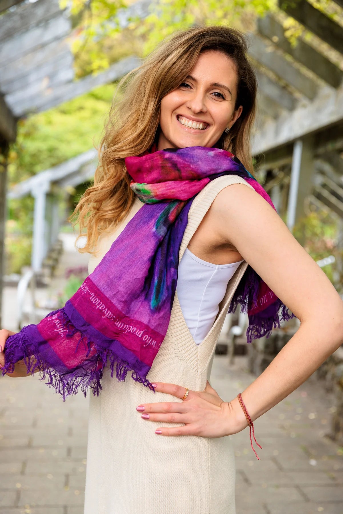 Love's Pure Light Wild Roses Scarf