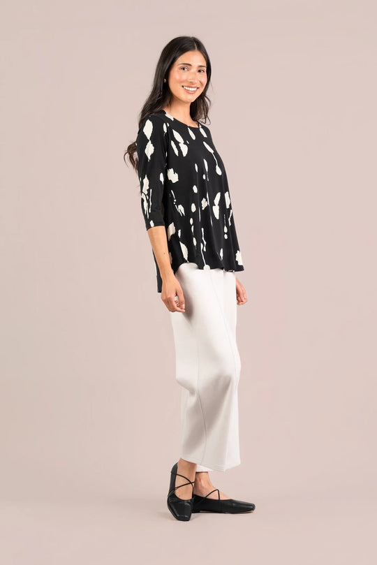 Sympli Print Go To Classic T Relax in Cashew Splatter