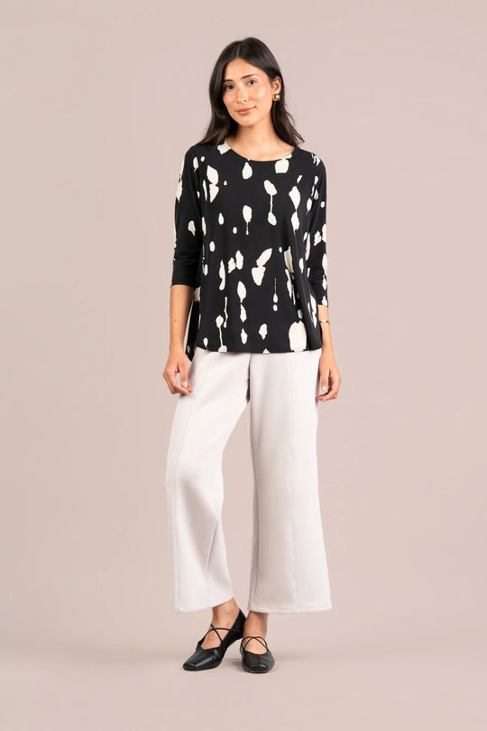 Sympli Print Go To Classic T Relax in Cashew Splatter