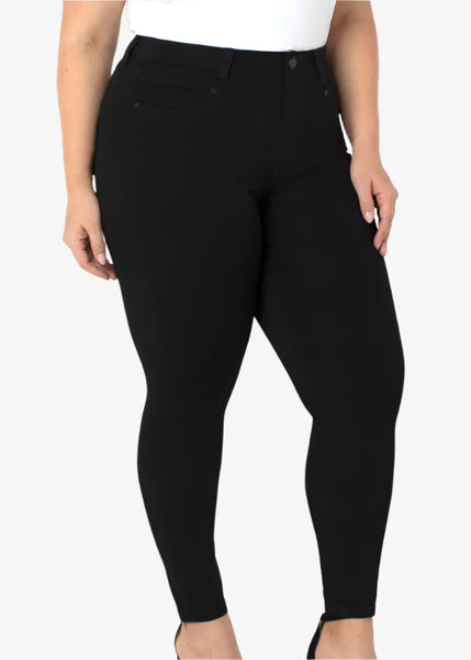 Liverpool Gia Glider Skinny Pull On Jean in Black Rinse