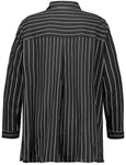 Samoon Long Sleeve Striped Shirt in Black Stripe