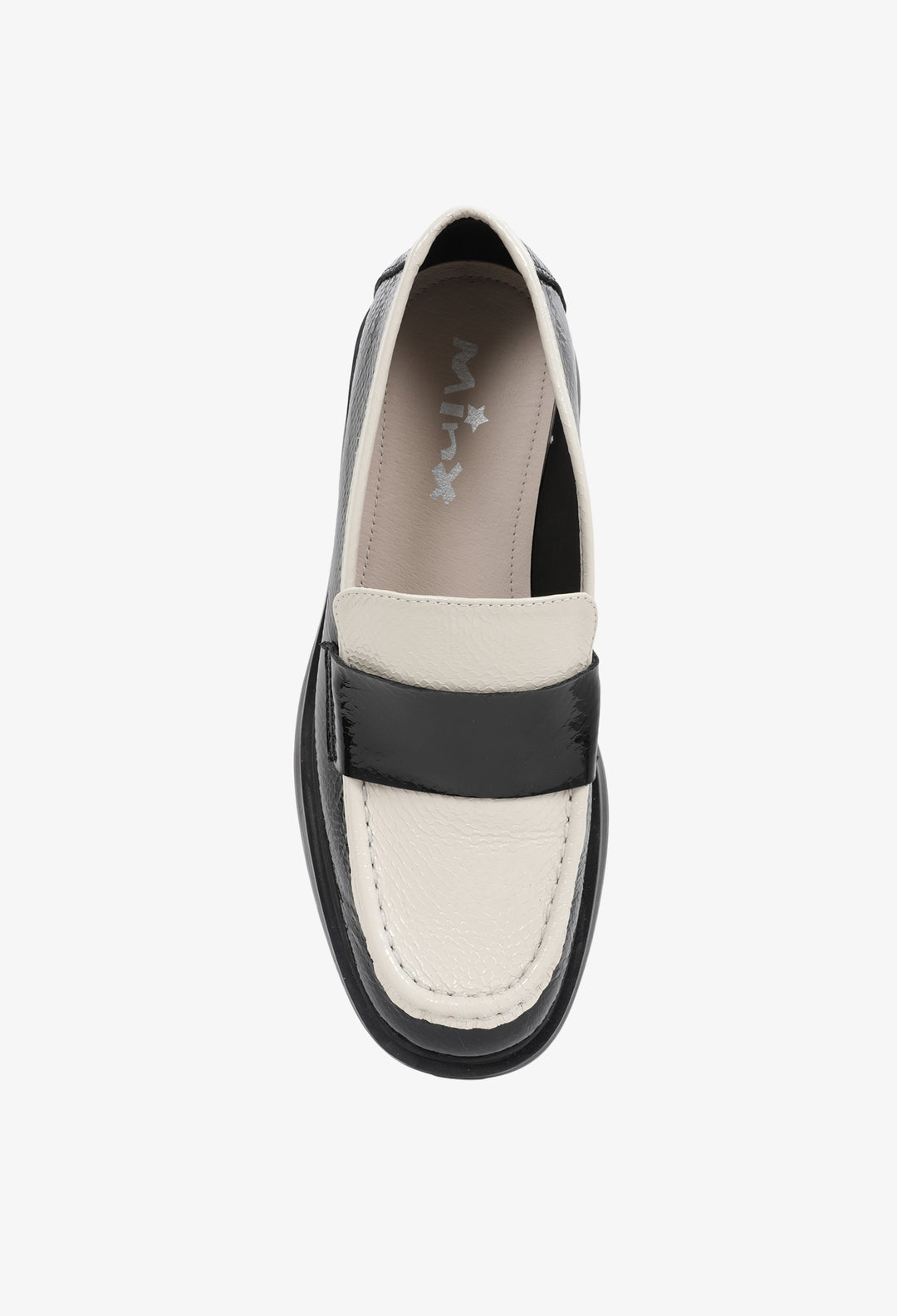 Minx Calypso Patent Loafer in Black Vanilla