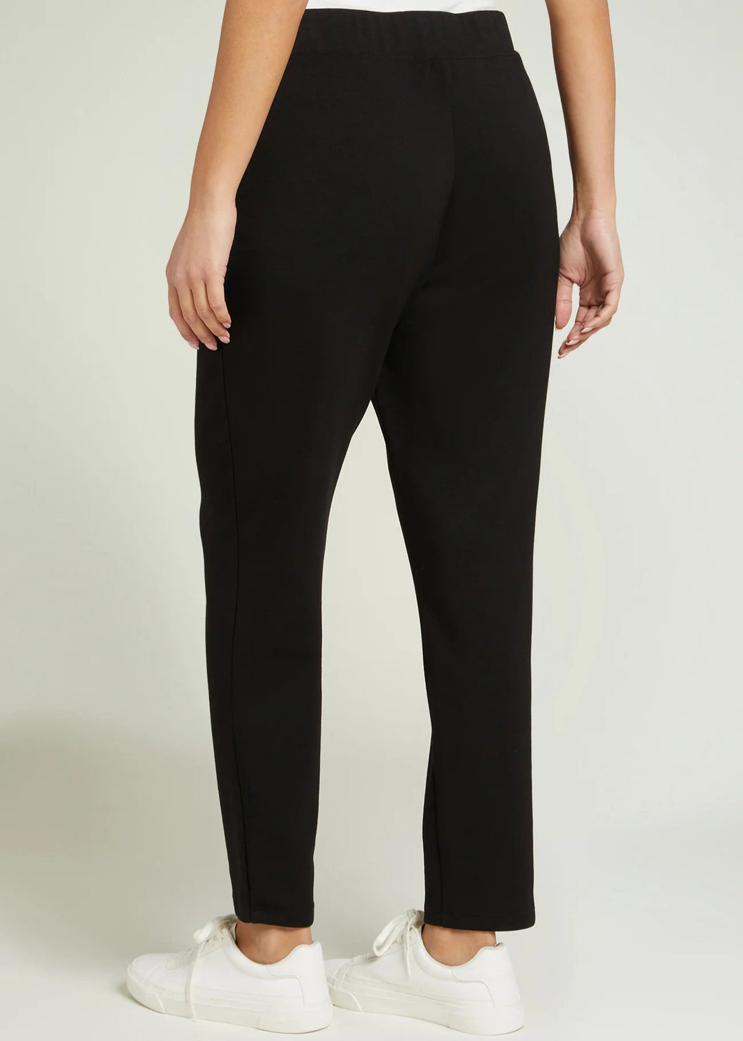 back of plus size Luisa Viola Pull on Jogger Pant in Black