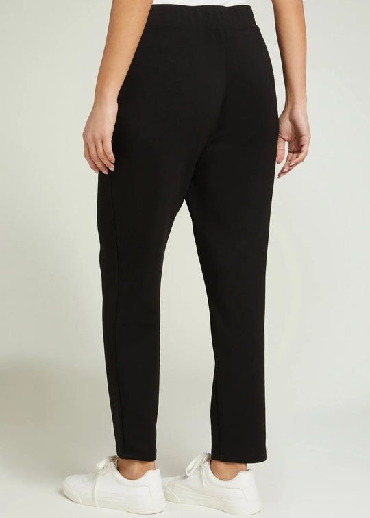 back of plus size Luisa Viola Pull on Jogger Pant in Black