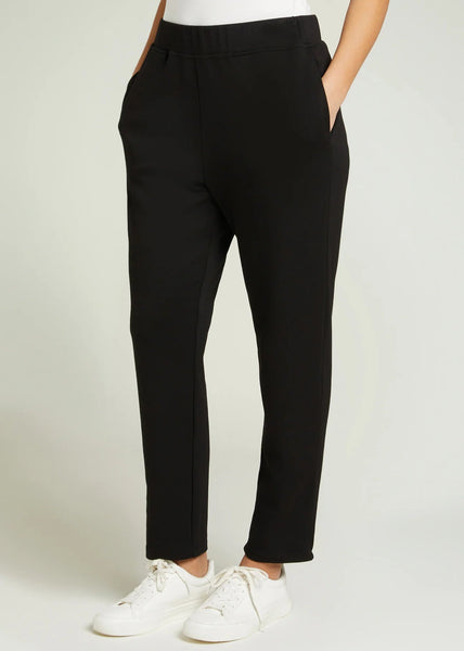 front of plus size Luisa Viola Pull on Jogger Pant in Black