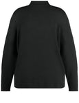 Samoon Long Sleeve Mock Neck Sweater in Black