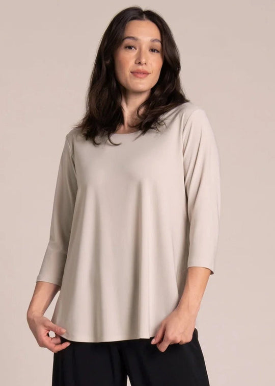 Sympli Solid Go To Classic T Relax in Cashew