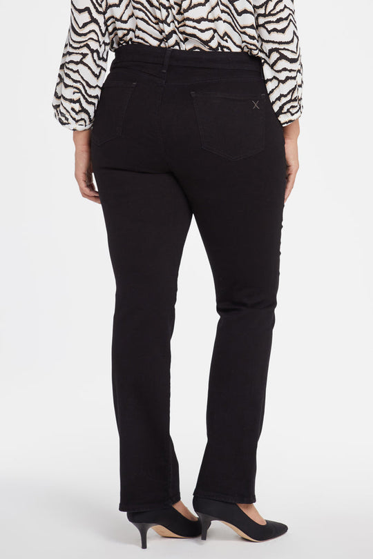 NYDJ Marilyn Straight Jeans in Black