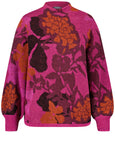 Samoon Floral Print Sweater in Pink Prt