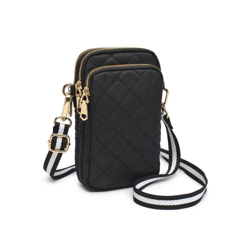 Sol & Selene Divide & Conquer Quilted Crossbody Bag in Black