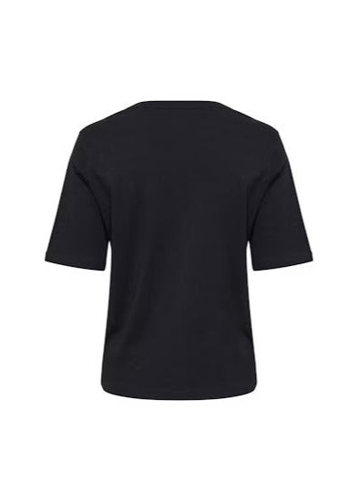 back view of Part Two Ratana Cotton Short Sleeve Crewneck Tee in Black