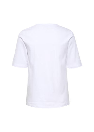 back view of Part Two Ratana Cotton Short Sleeve Crewneck Tee in White