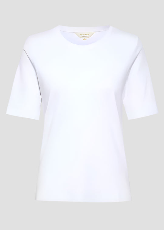Front view of Part Two Ratana Cotton Short Sleeve Crewneck Tee in White