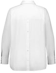 Samoon Stretch Cotton Button Back Shirt in White