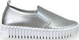 Ilse Jacobsen Tulip Platform Shoe with Metallic Finish in Silver