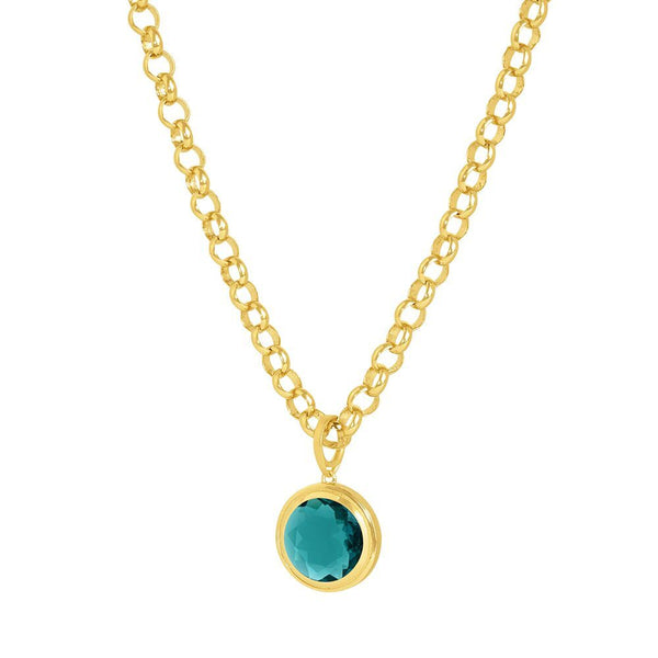 Dean Davidson Signet Pendant Necklace in Electric Blue/Gold