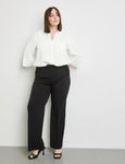 Samoon fly Front Carlotta Trouser in Black