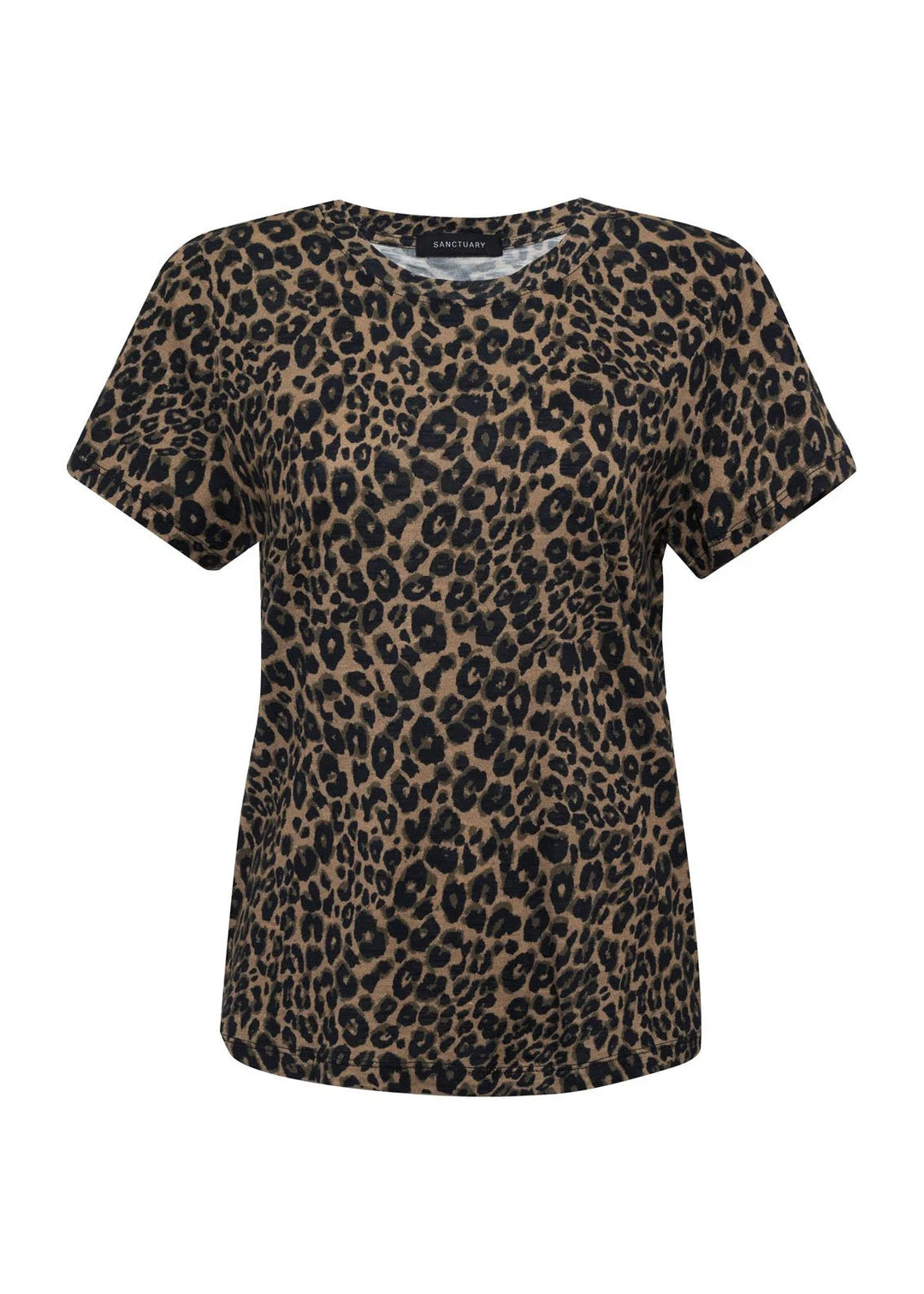 Sanctuary The Perfect Short Sleeve Animal Print Tee in French Kitty