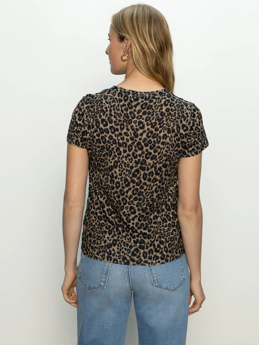 Sanctuary The Perfect Short Sleeve Animal Print Tee in French Kitty