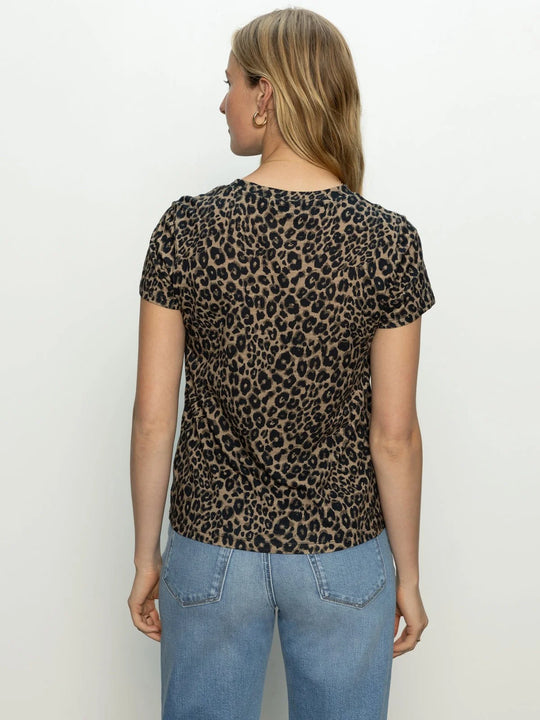 Sanctuary The Perfect Short Sleeve Animal Print Tee in French Kitty