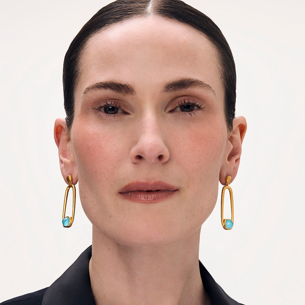 Dean Davidson Monterey Long Drop Earrings in Gold Turquoise