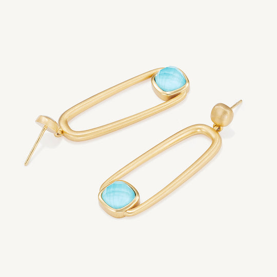 Dean Davidson Monterey Long Drop Earrings in Gold Turquoise