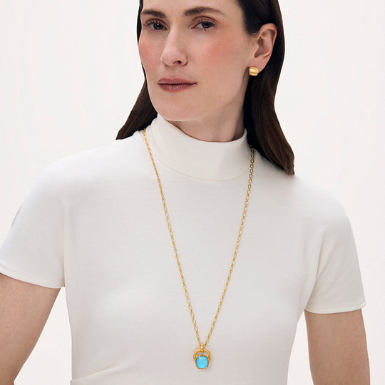 Dean Davidson Monterey Long Pendant Necklace in Iridescent Turquoise