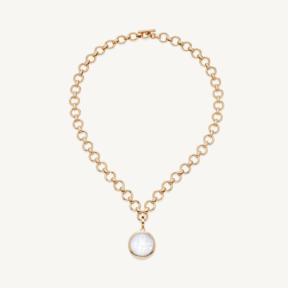Dean Davidson Knockout Collar Necklace in Iridescent Pearl Gold