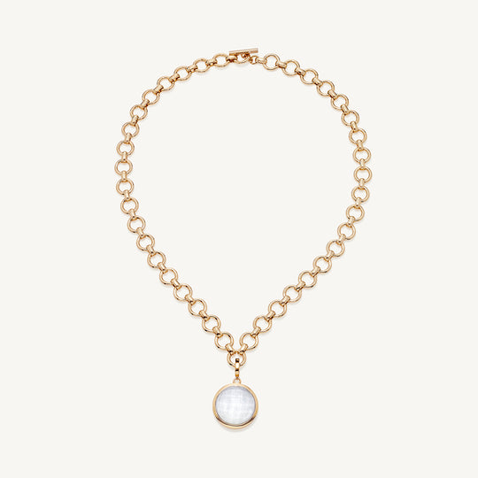 Dean Davidson Knockout Collar Necklace in Iridescent Pearl Gold