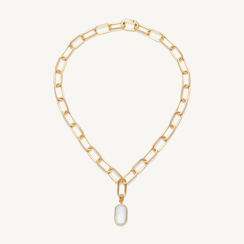 Dean Davidson Mercer Statement Collar Necklace in Iridescent Pearl Gold
