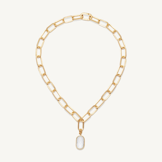 Dean Davidson Mercer Statement Collar Necklace in Iridescent Pearl Gold