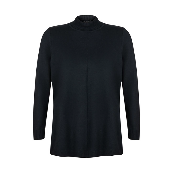 Verpass Long Sleeve Mock Neck Pullover in Black