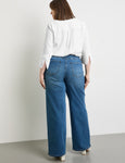 Samoon Bleached Denim Carlotta Stretch Bootcut Jean in Bleached Denim