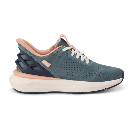Kizik Athens 2 slip-on style sneakers in stormy teal with white laces and chunky sole