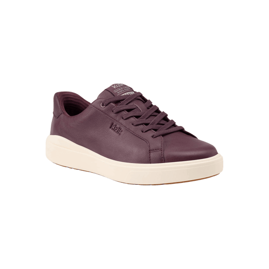 Mauve Kizik lace-up sneaker with lace-up front and off-white platform sole