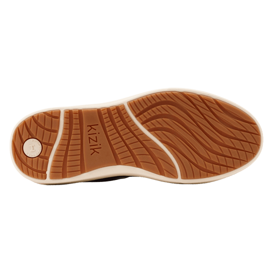 Kizik mauve sneaker outsole tread with textured rubber pattern