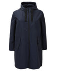 CRO Hooded Magic Print Waterproof Raincoat in Blue