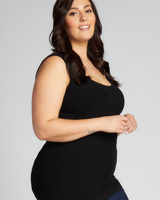 C'est Moi Bamboo Bra Friendly Tank in Black