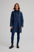 CRO Hooded Magic Print Waterproof Raincoat in Blue