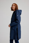 CRO Hooded Magic Print Waterproof Raincoat in Blue