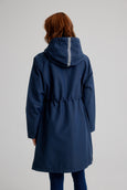 CRO Hooded Magic Print Waterproof Raincoat in Blue