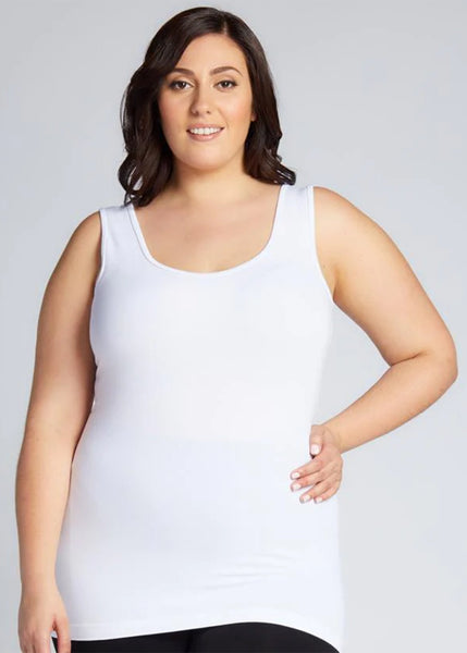 C'est Moi Bamboo Bra Friendly Tank in White