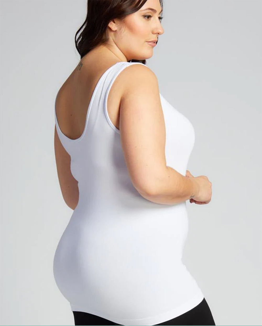 C'est Moi Bamboo Bra Friendly Tank in White